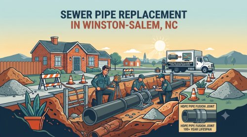 Sewer Pipe Replacement in Winston-Salem, NC