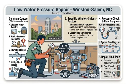 Low Water Pressure Repair in Winston-Salem, NC