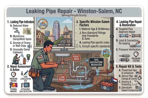 Leaking Pipe Repair in Winston-Salem, NC
