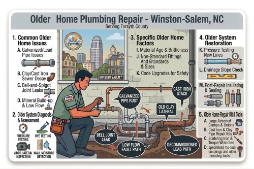 Older Home Plumbing Repair in Winston-Salem, NC