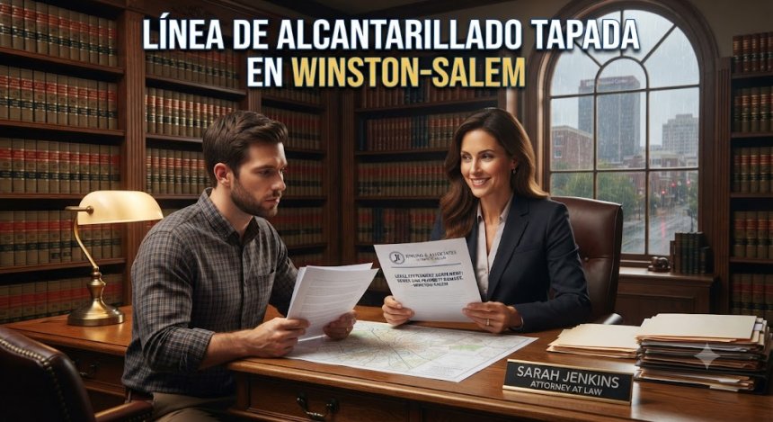 Línea de Alcantarillado Tapada en Winston-Salem