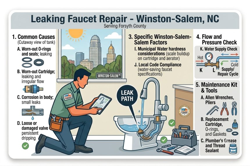 Leaking Faucet Repair in Winston-Salem, NC