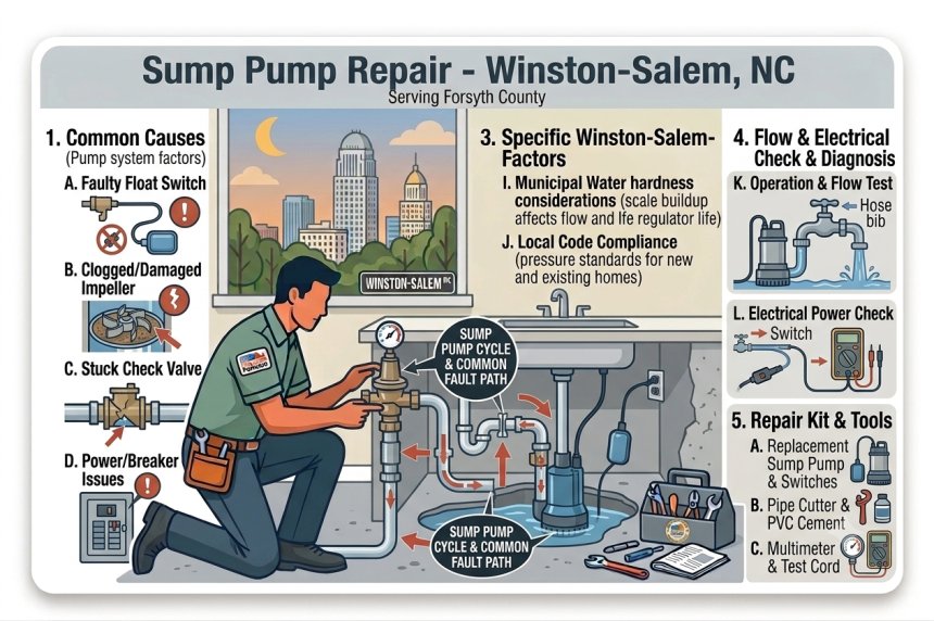 Sump Pump Repair in Winston-Salem, NC