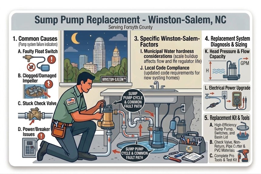 Sump Pump Replacement in Winston-Salem