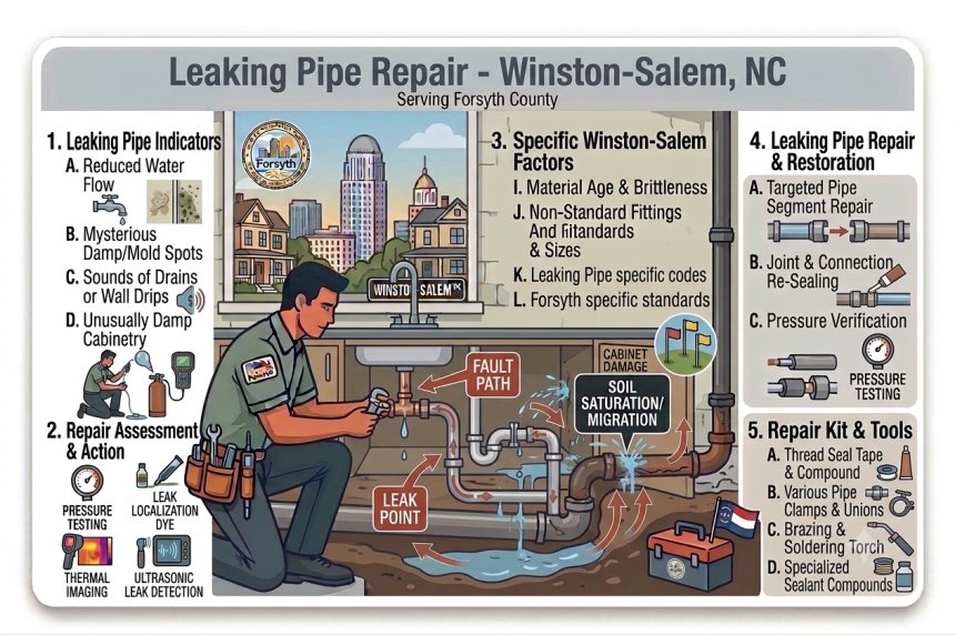 Leaking Pipe Repair in Winston-Salem, NC